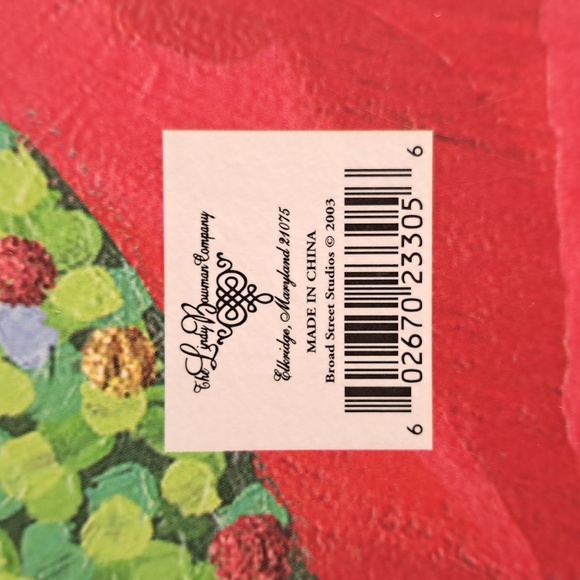 Vintage 2003 Lindy Bowman Gift Box Large Round Hat Christmas Tree Rope Handle - Picture 4 of 7